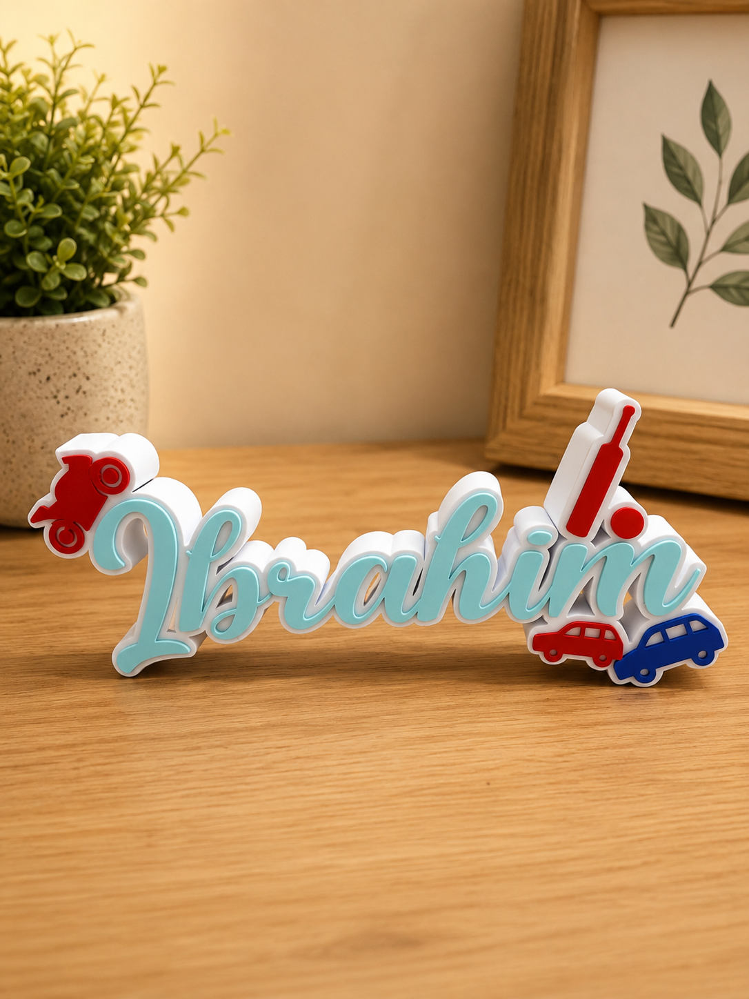 NameStand with Sports & Vehicle charms