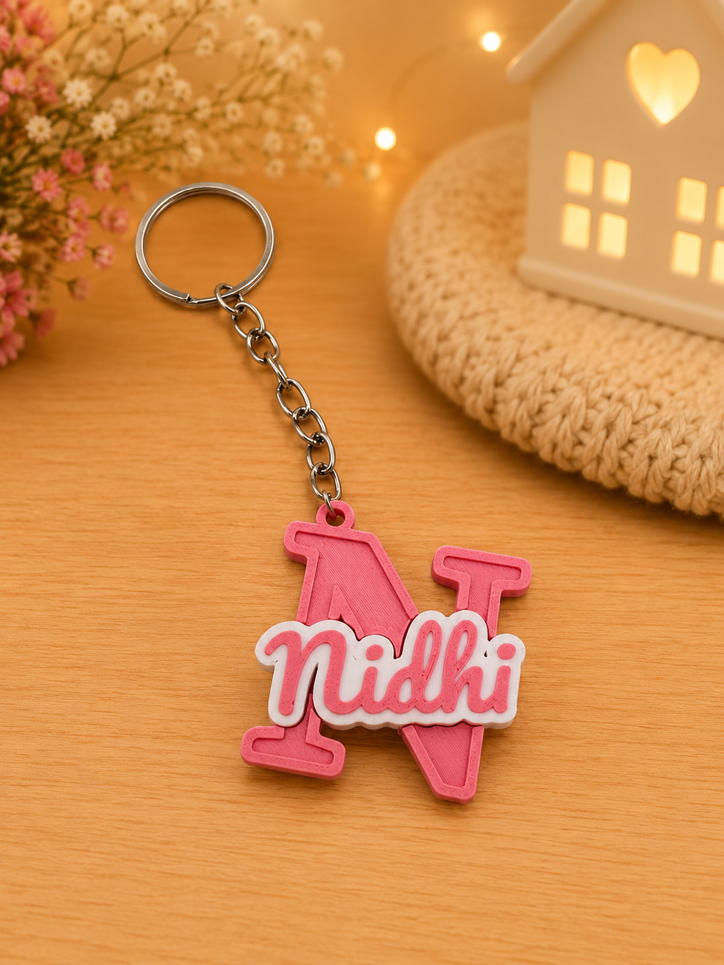 Personalized Initial Name Keychain