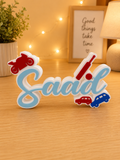 NameStand with Sports & Vehicle charms