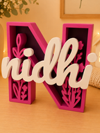 Floral Insert Theme Name Stand