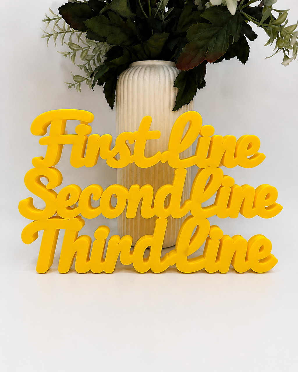 Custom Three Line Text