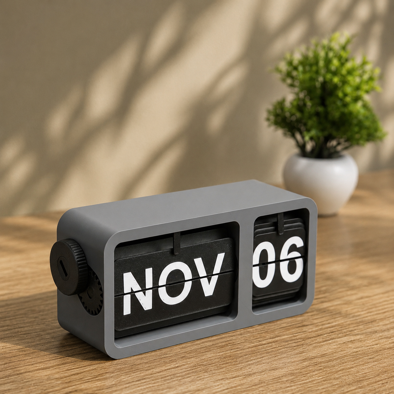 Grey Flip Calendar
