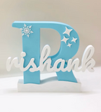 Frozen Inspired Name Stand – Personalized Princess Desk Decor