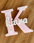 Unicorn Themed 3D Printed Name Stand – Personalized Cute Desk Decor