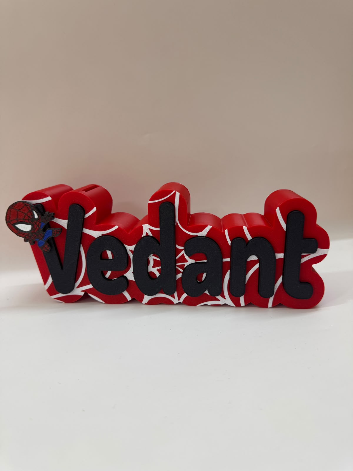 Personalised Name Piggy Bank - Spider Theme