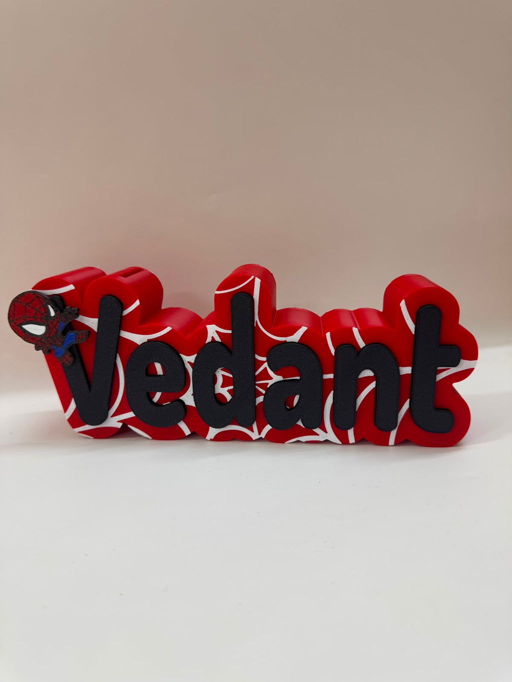 Personalised Name Piggy Bank - Spider Theme