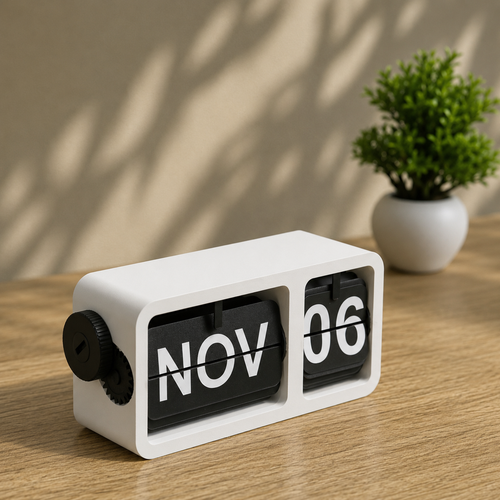White Flip Calendar