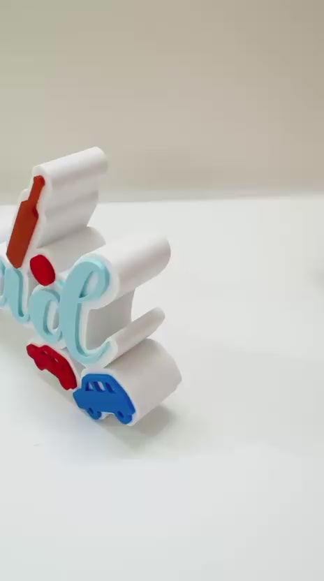 NameStand with Sports & Vehicle charms